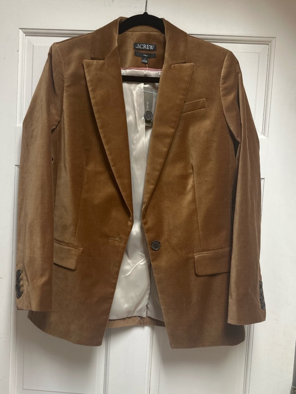 J. Crew Willa Brown Velvet Blazer